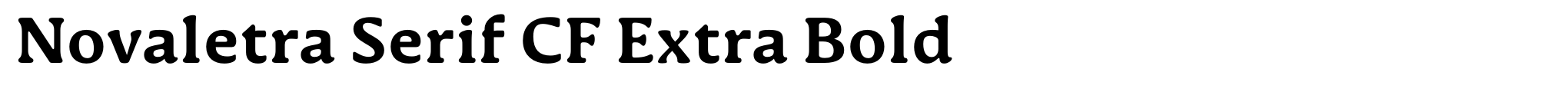 Novaletra Serif CF Extra Bold image